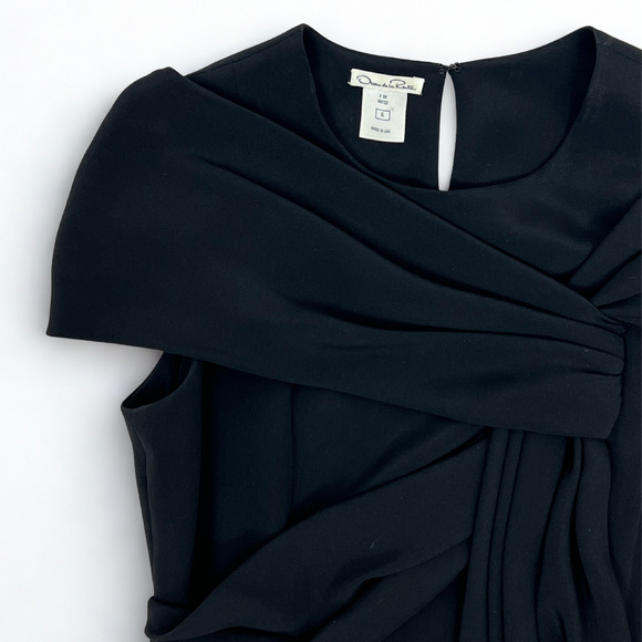 Oscar de la Renta Silk Draped Top - Picture 2 of 3